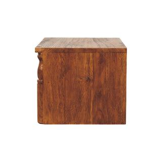 Turned Pillar Wall Nightstand - rear wall bracket mounting