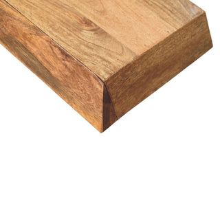 Vael Floating Media Unit Golden Teak - dimensions scale