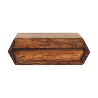 Vael Floating Media Unit Golden Teak - top surface view