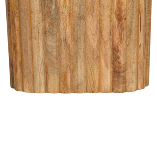 Vera Marble Side Table Fluted Mango Wood - dimensions scale