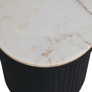 Verona Marble Coffee Table - rounded edge detail close-up