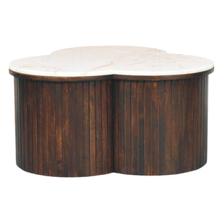 Verona Marble Coffee Table - top surface overhead flat lay