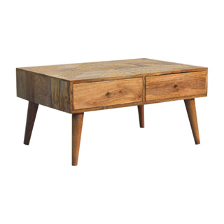 Zara Coffee Table Woven Rattan Top - top surface overhead flat lay